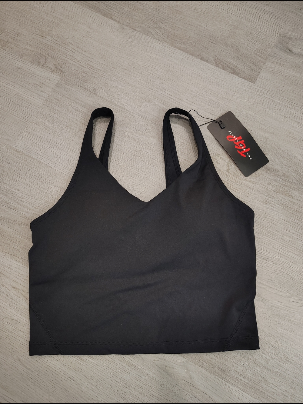 Black Tank Crop Top by The Gym People - Women's Strappy Tank. Size XS